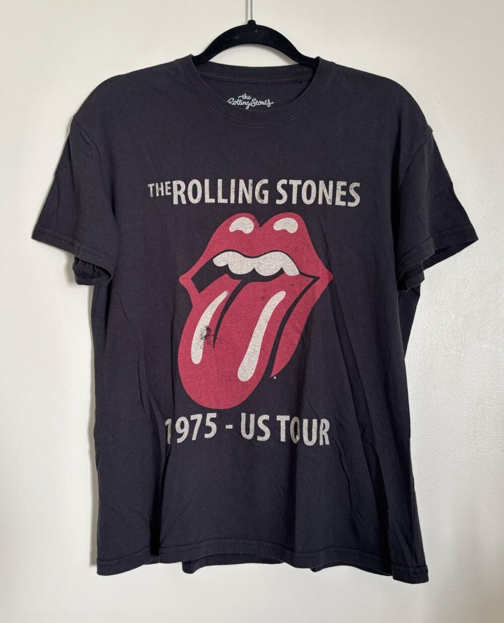 Washed Black The Rolling Stones Graphic T-Shirt L
